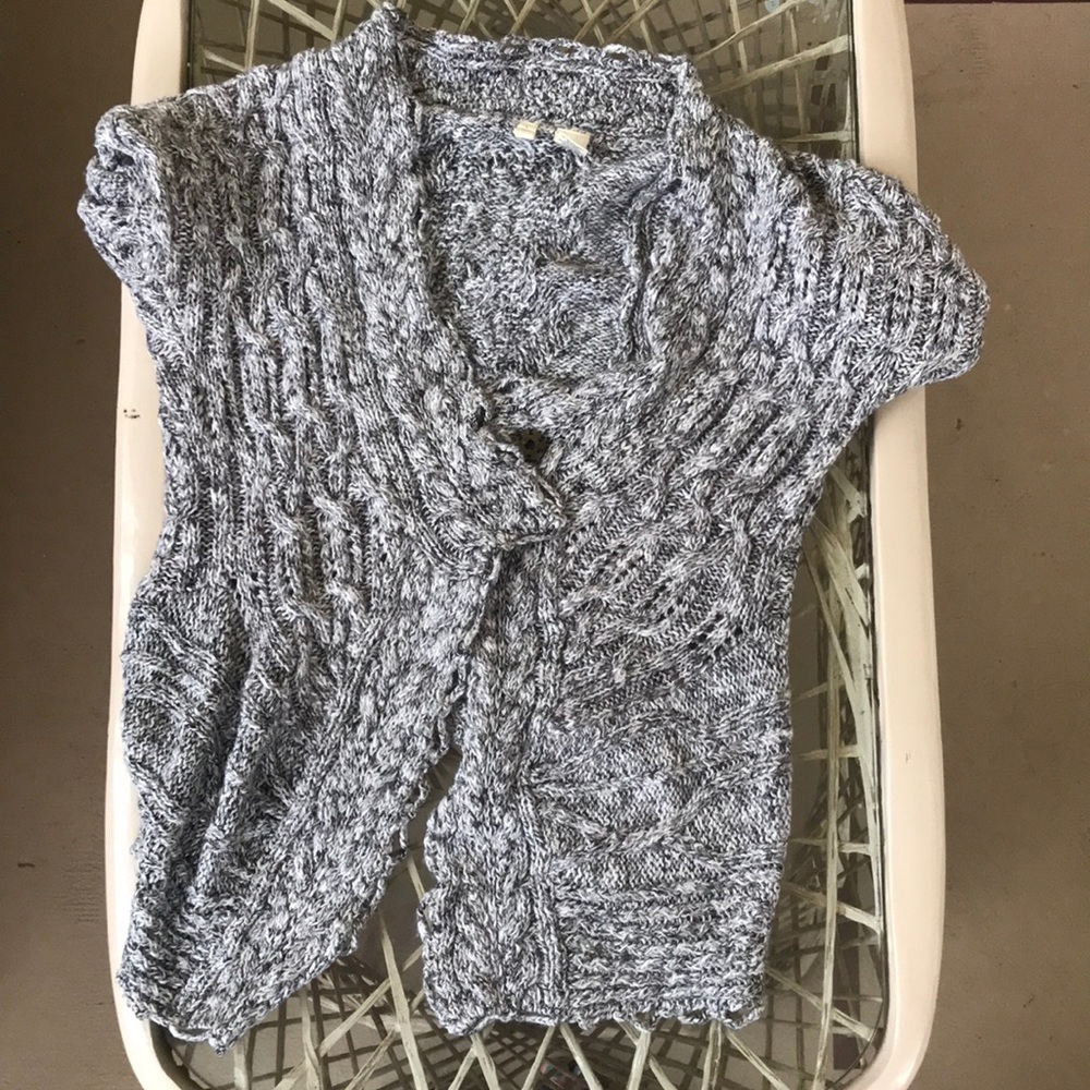 Short sleeve anthropology Layering sweater